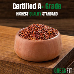 OA QUINOA Greenfit Royal Red Quinoa cooked fluffy bowl ready to serve.
