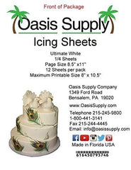 Oasis Supply easy-release backing enables clean transfers to fondant.