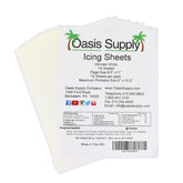 Oasis Supply Ultra-Flexible Icing Sheets front view in resealable pack for freshness.