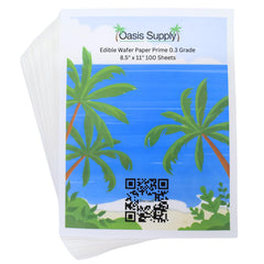 Oasis Supply wafer paper rectangle 8x11 white ideal for cake decoration.