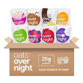 Oats Overnight Fruit Variety Pack ready for grab and go mornings with protein benefits