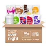 Oats Overnight fruit variety pack packshot highlights flavors for quick mornings.