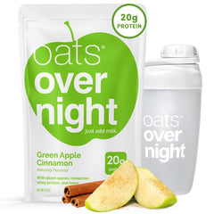 Oats Overnight Green Apple Cinnamon pack with eight servings for convenient mornings