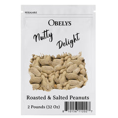 OBELYS in-shell peanuts on a serving plate for easy party snacking.
