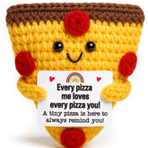 OCCdesign crochet pizza slice gift for anniversaries, a cozy keepsake.