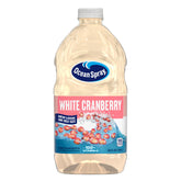Ocean Spray White Cranberry Juice Drink bottle on a kitchen counter for refreshment