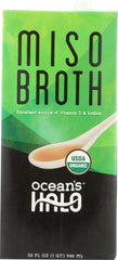 Ocean's Halo miso broth bottle, organic vegan base for quick miso soup.