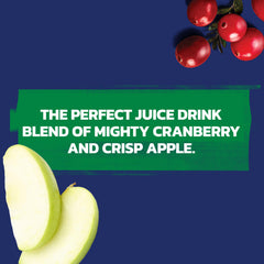 Ocean Spray Cran-Apple label closeup highlighting flavor blend.