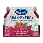 Ocean Spray Cran-Energy Cranberry Raspberry bottle with crisp, energizing flavor for on-the-go moments