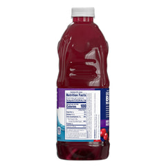 Ocean Spray Cran-Grape label closeup, real fruit juice color and clarity
