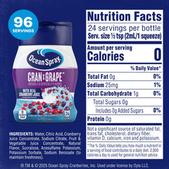 Ocean Spray Cran-Grape being poured into a glass to reveal tart flavor.