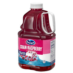 Bottle with cranberry and raspberry imagery emphasizing real juice concentrate