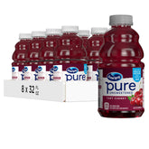 Ocean Spray Pure Unsweetened Tart Cherry Juice bottle front showing 100% fruit juice