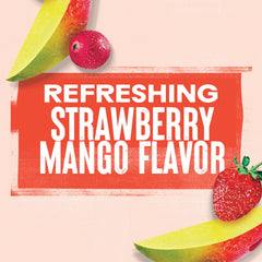 Ocean Spray ZERO Sugar Strawberry Mango bottle side highlights 10 oz size for busy days.