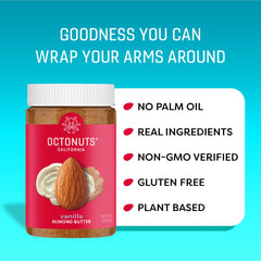 OCTONUTS Ingredients view emphasizes simple, real-food components from dry roasting.
