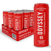 Odyssey Elixir can front label showing clean energy for focus and mood support
