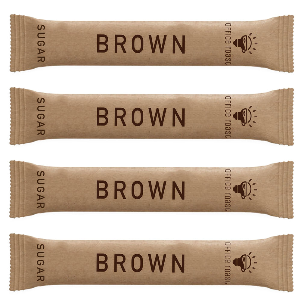Office Roast brown sugar sticks pack ready for office coffee or tea sweetness.