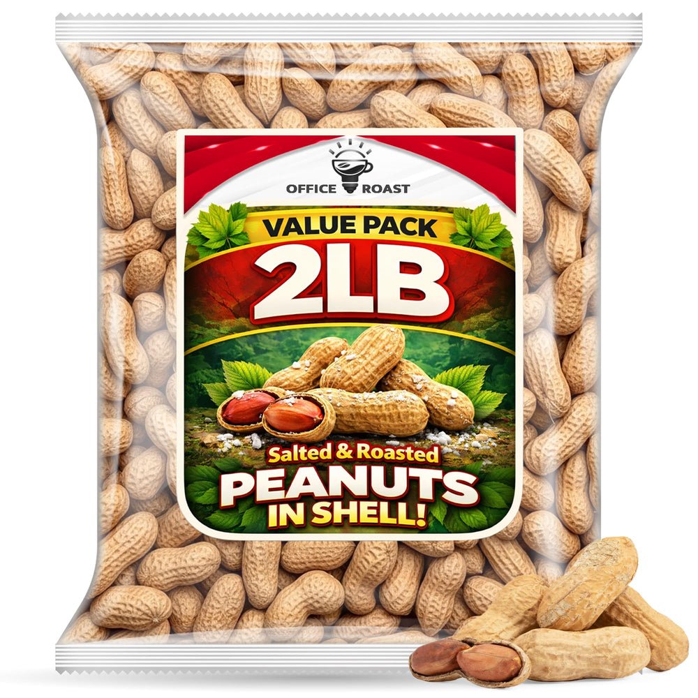 Office Roast Peanuts in Shell 2 lb bulk pack for office sharing and protein-rich snacking.