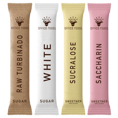 Office Roast variety pack: single-serve sweeteners for easy office use.
