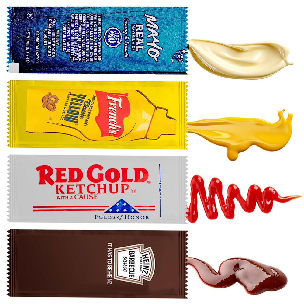 Office Roast variety pack pouches on a picnic table for easy on-the-go meals.