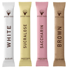 Office Roast variety pack sweeteners for coffee and tea in a single kit.