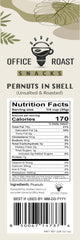 Whole peanuts in shell texture highlight the rich roast from Office Roast.