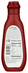 OFOOD Gochujang Korn Sauce label highlighting spicy-sweet glaze versatility