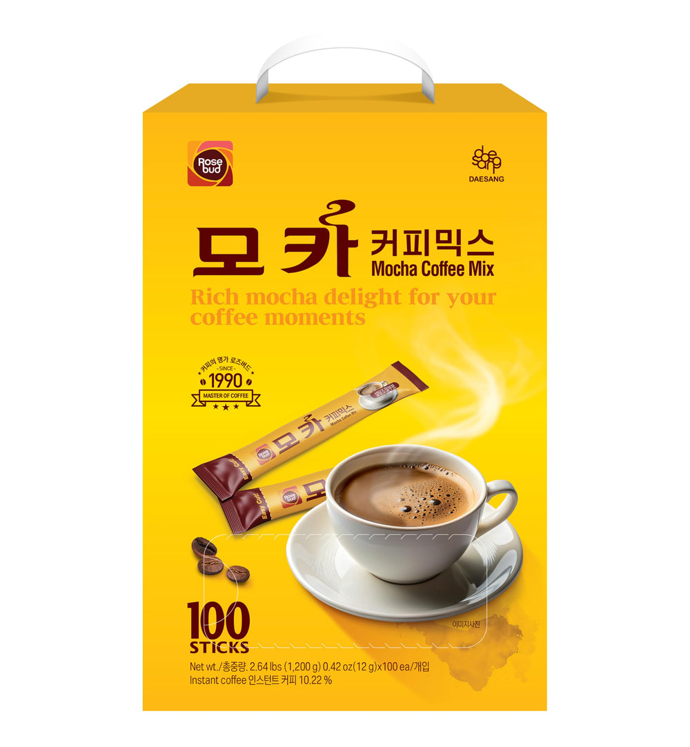 O’Food Rosebud Coffee Mix packaging shows convenient on-the-go sticks.