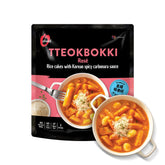 O’Food Tteokbokki Rose Spicy Carbonara pack front, gluten-free option for quick meals.