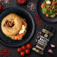 Oh My Spice Everything Bagel Seasoning on salmon delivers earthy sesame notes.