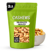 Oh! Nuts roasted unsalted cashews bulk bag shows fresh dry-roasted crunch.