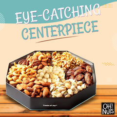 Oh! Nuts premium nuts mix with cashews, almonds, walnuts, and macadamias for snacking.