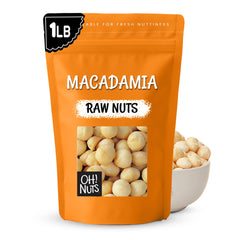 Oh! Nuts raw jumbo macadamia nuts in resealable bulk bag.