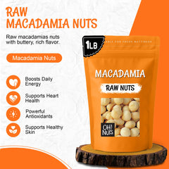 Oh! Nuts jumbo macadamia nuts on parchment sheet for cookies.
