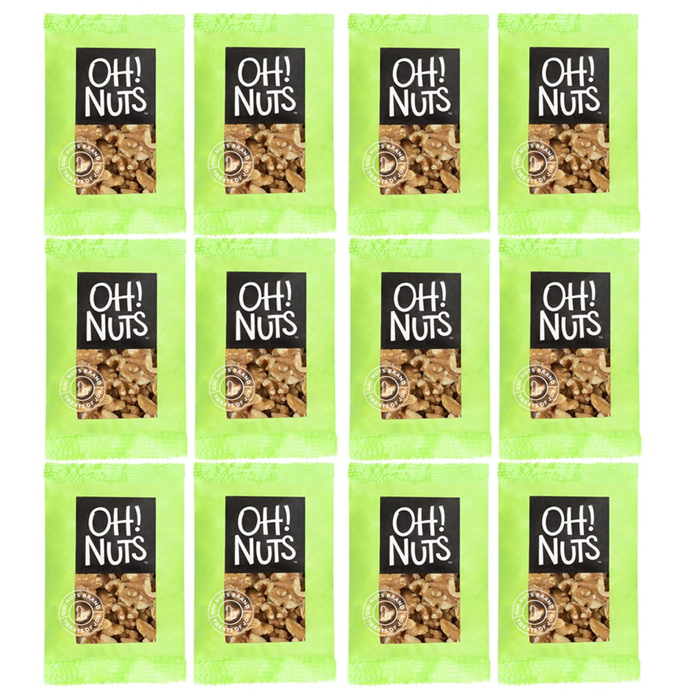 Oh! Nuts raw walnuts in 1.5 oz individual packs for convenient snacking.