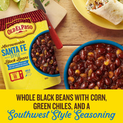 Old El Paso microwavable beans steam in seconds for fast, flavorful sides.