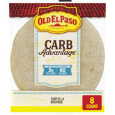Old El Paso Carb Advantage Tortilla Rounds pack front, ideal for quick weeknight tacos.