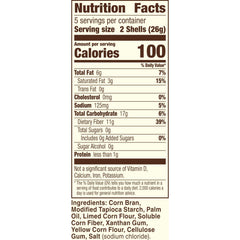Old El Paso Carb Advantage two-shell serving showcases 6g net carbs and 90 calories