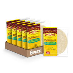 Old El Paso flour tortillas pack front view for versatile taco night