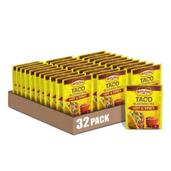 Old El Paso hot-spicy taco seasoning packet boosts quick, flavorful tacos.