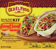 Old El Paso mild taco sauce adds balanced flavor to tacos.