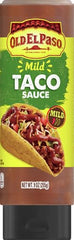 Old El Paso Mild Taco Sauce bottle cap prevents drips during serving