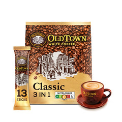 Old Town 3-in-1 classic white coffee jar delivers quick creamy mornings.