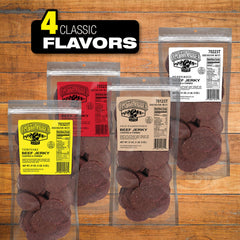 21-ounce bulk Old Trapper jerky bag, resealable for easy daily snacking
