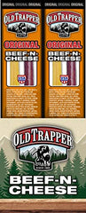 Old Trapper Beef-N-Cheese cross-section reveals beef with creamy cheese