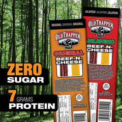 Old Trapper Beef-N-Cheese in lunchbox, convenient protein for midday