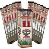 Old Trapper kippered steak jerky packaging with bold branding and premium flavor