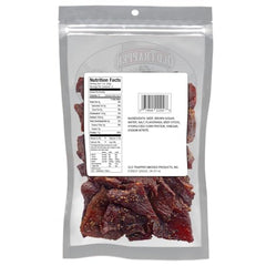 Old Trapper peppered beef jerky slices with visible pepper for quick bites