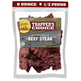 Old Trapper Trapper’s Choice 8oz package view showing lean beef for on-the-go protein