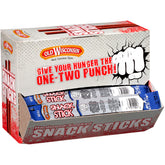 Old Wisconsin Beef Snack Sticks counter box display for easy grab-and-go snacking